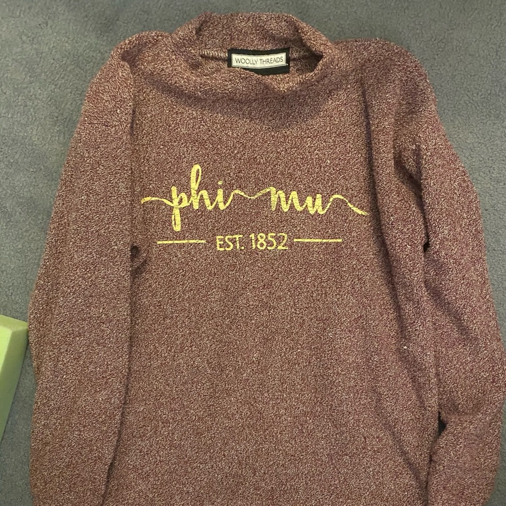 Purple Phi Mu Wooly Threads